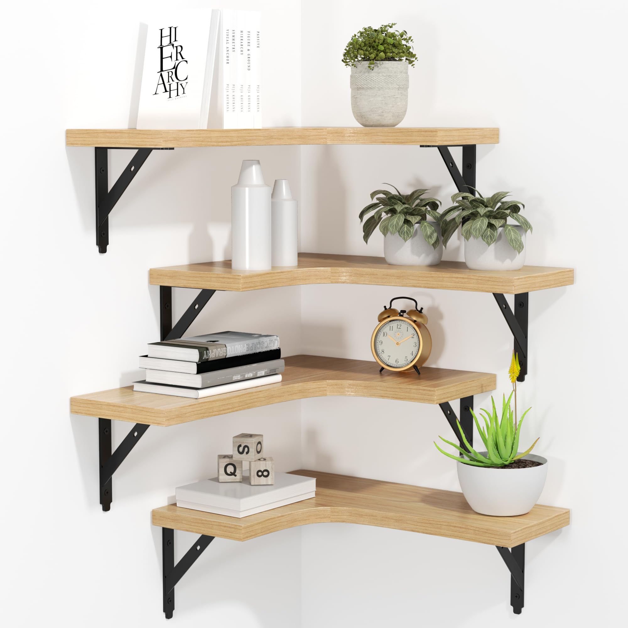 【asimocrafts】 asiglobe_ML4 Amazon.com: ROMGUAR CRAFT Corner Floating Shelves Wall